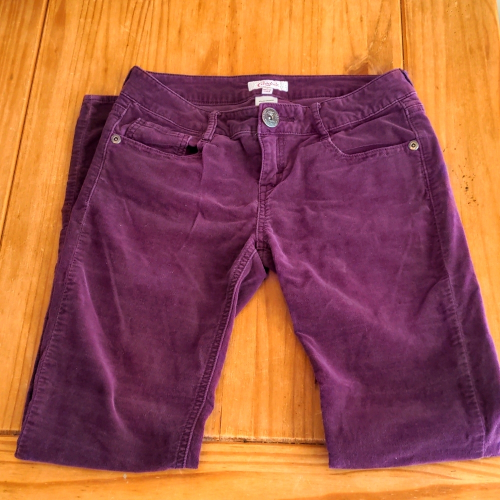 Candie's Purple Brushed Texture Pants, Size 3